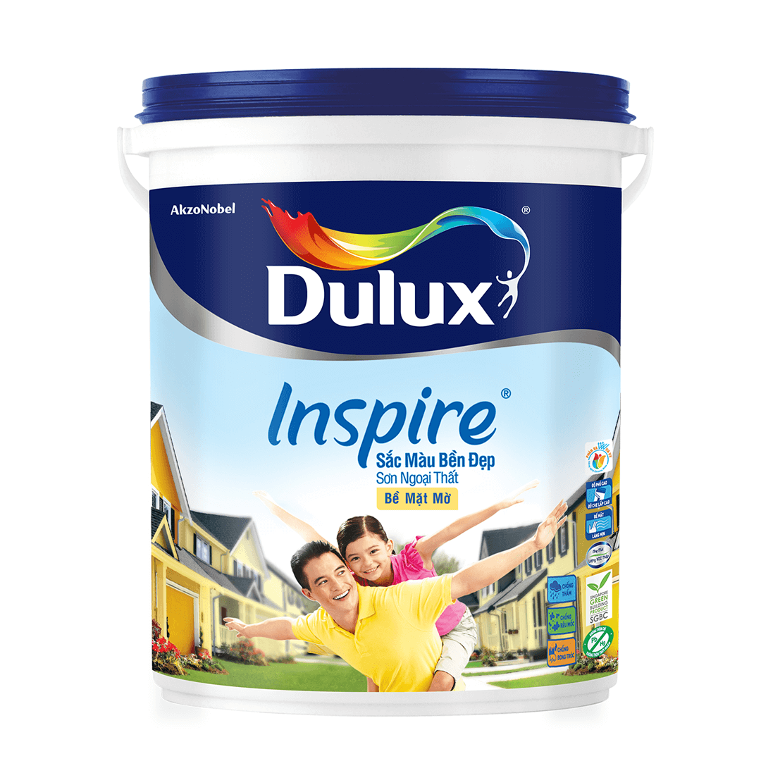Z98 - DULUX INSPIRE MỜ NGOẠI THẤT BỀN ĐẸP MÀU TỰ CHỌN (5L)