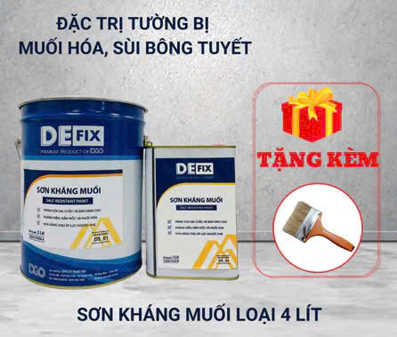 SƠN KHÁNG MUỐI DEFIX - Bộ 1 Lít